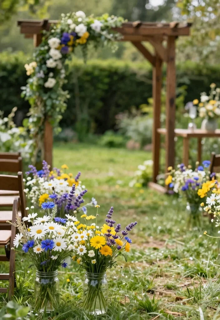 15 Wedding Entrance Flowers Ideas That Wow Guests Instantly 15 15 Wedding Entrance Flowers Ideas That Wow Guests Instantly - 5. Wildflower Bouquets 1