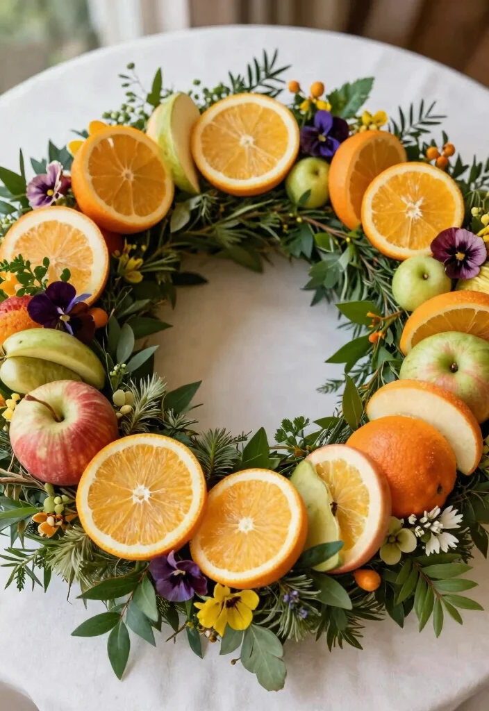 15 Wedding Fruit Table Ideas With Fresh Vibrant Style 64 15 Wedding Fruit Table Ideas With Fresh Vibrant Style - 14. Whimsical Fruit Wreaths 1