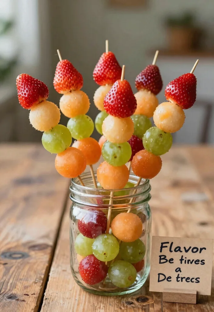 15 Wedding Fruit Table Ideas With Fresh Vibrant Style 2 15 Wedding Fruit Table Ideas With Fresh Vibrant Style - 2. Colorful Fruit Skewers 1