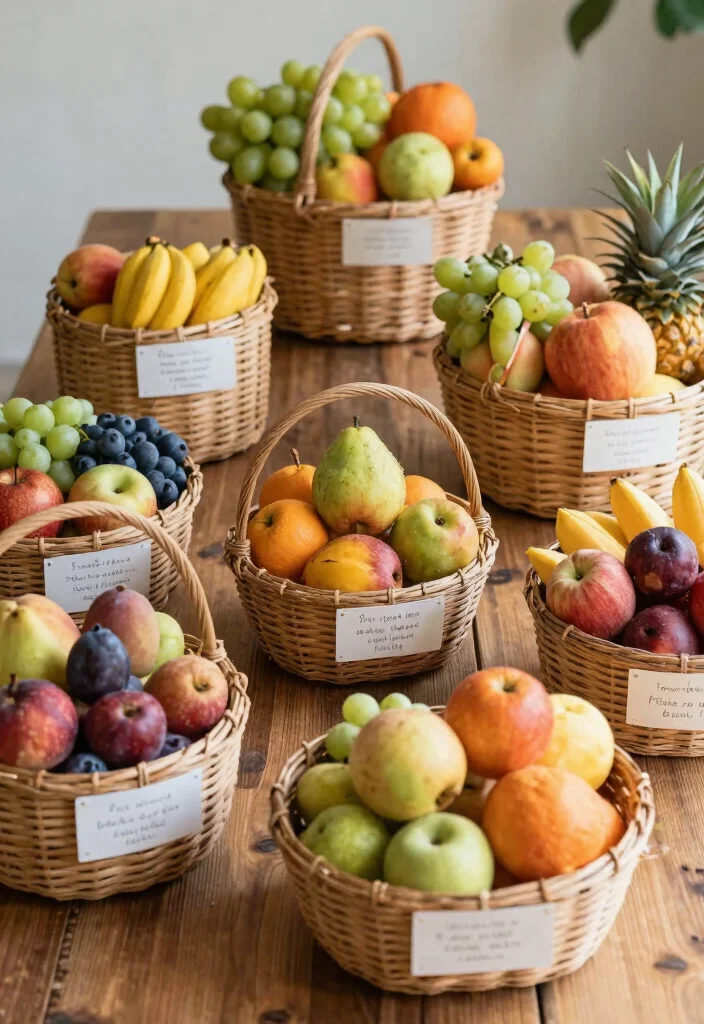 15 Wedding Fruit Table Ideas With Fresh Vibrant Style 36 15 Wedding Fruit Table Ideas With Fresh Vibrant Style - 6. Fruit Baskets Personal Touch 1