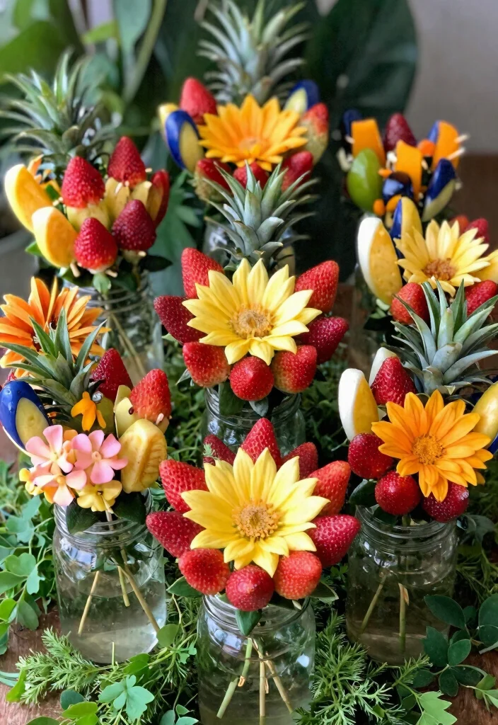 15 Wedding Fruit Table Ideas With Fresh Vibrant Style 37 15 Wedding Fruit Table Ideas With Fresh Vibrant Style - 7. Edible Fruit Flower Bouquets 1