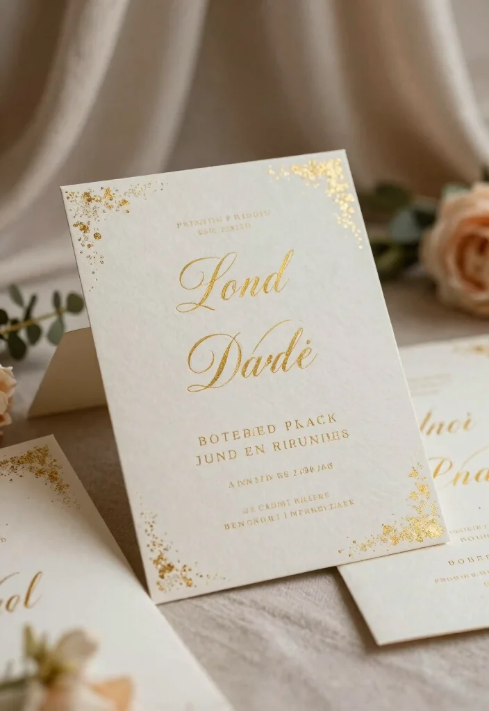 15 Wedding Invitations Old Money Ideas With Classic Glam 25 15 Wedding Invitations Old Money Ideas With Classic Glam - 5. Gold Foil Accents 1