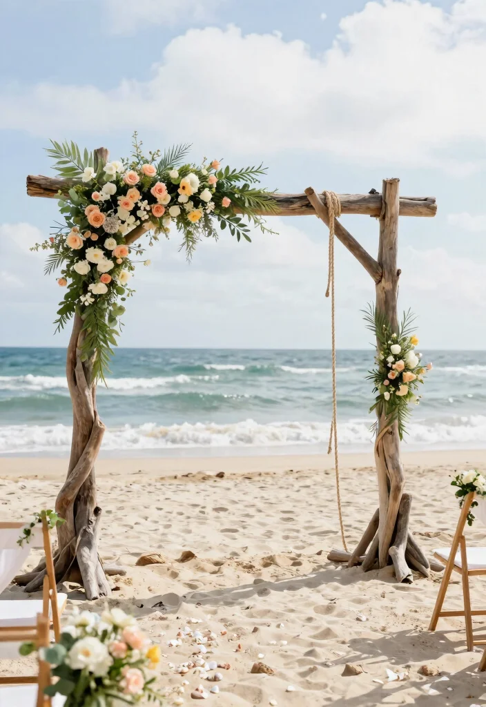 15 Western Wedding Arch Ideas With Rustic Flair 1 15 Western Wedding Arch Ideas With Rustic Flair - 1. Driftwood Dreams 1
