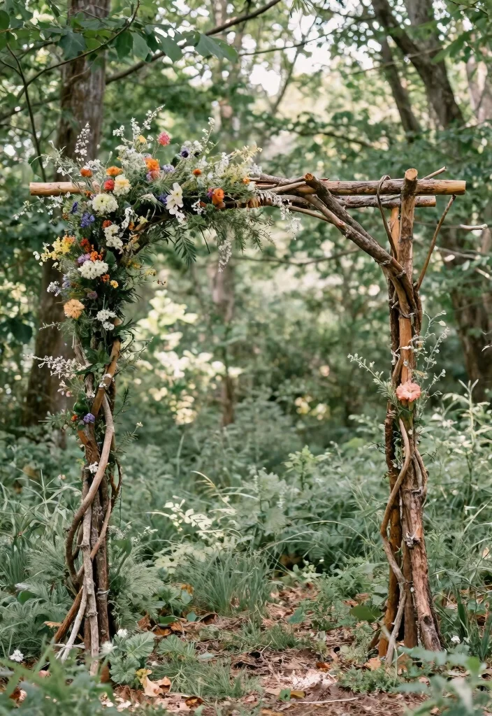 15 Western Wedding Arch Ideas With Rustic Flair 36 15 Western Wedding Arch Ideas With Rustic Flair - 6. Simple Branch Arch 1