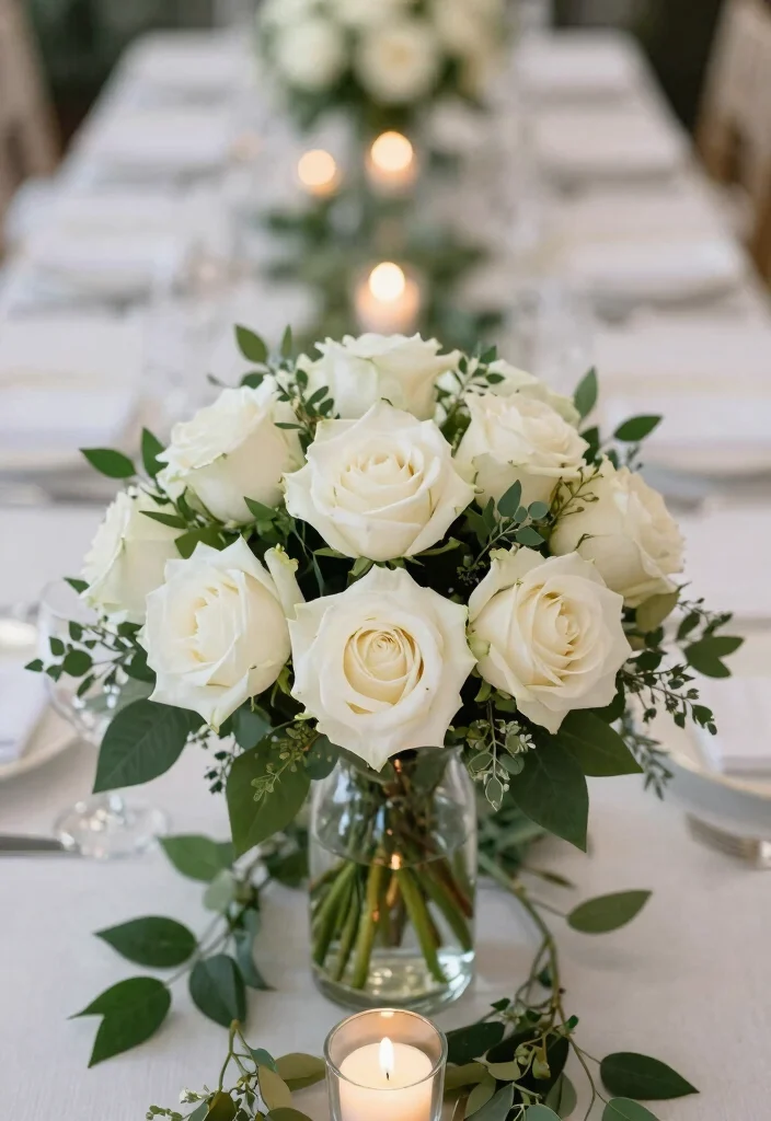 15 White Wedding Flowers Centerpieces Ideas With Classic Beauty 1 15 White Wedding Flowers Centerpieces Ideas With Classic Beauty - 1. Classic White Rose Bouquets 1