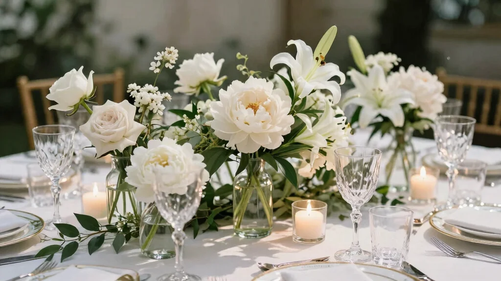 15 White Wedding Flowers Centerpieces Ideas With Classic Beauty