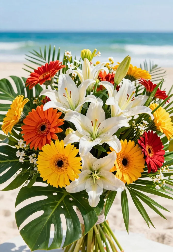 16 Beach Wedding Flowers Bouquet Ideas With Coastal Vibes 66 16 Beach Wedding Flowers Bouquet Ideas With Coastal Vibes - 16. Colorful Fusion: A Mixed Bouquet 1