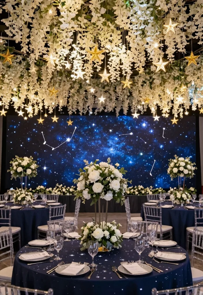 16 Celestial Wedding Flowers Ideas With Dreamy Details 3 16 Celestial Wedding Flowers Ideas With Dreamy Details - 3. Star-Theme Floral Decor 1