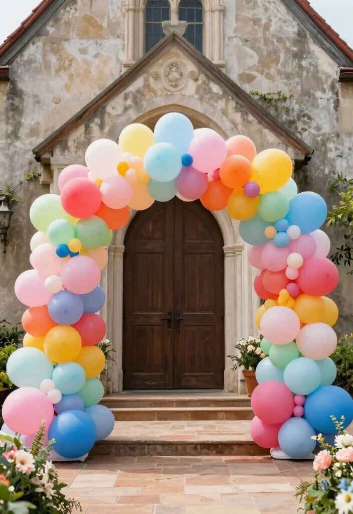 16 Church Wedding Arch Ideas With Timeless Grace 51 16 Church Wedding Arch Ideas With Timeless Grace - 11. Whimsical Balloon Arch 1