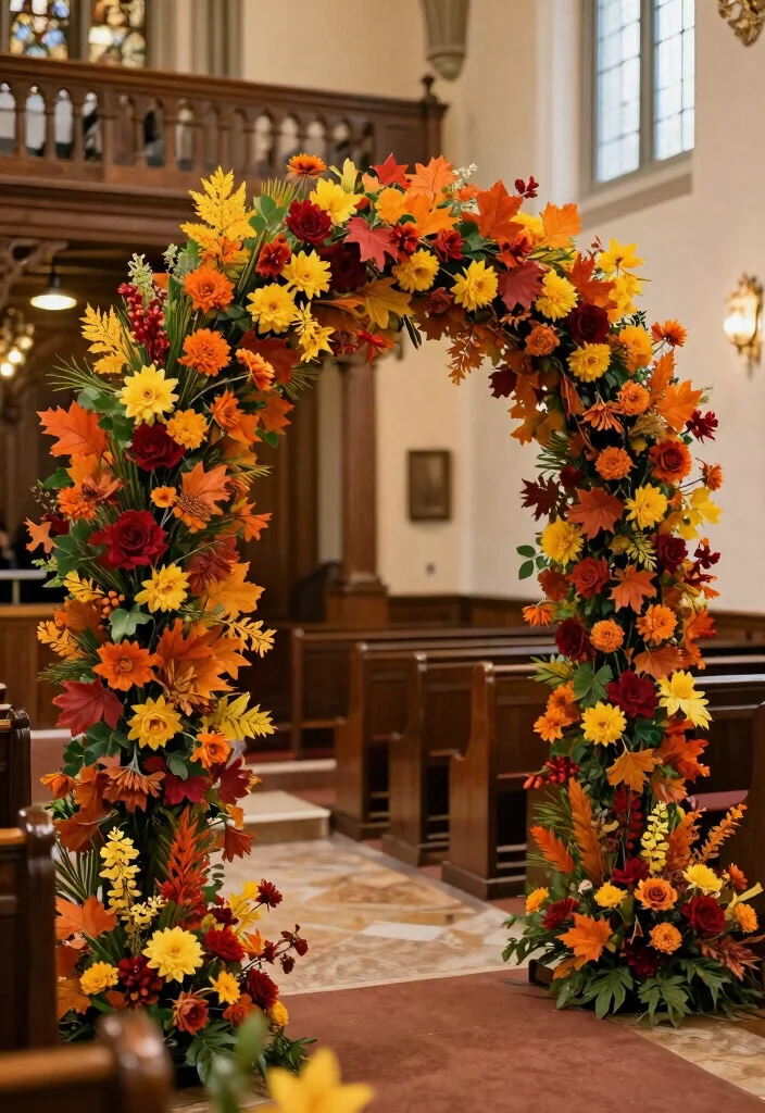 16 Church Wedding Arch Ideas With Timeless Grace 54 16 Church Wedding Arch Ideas With Timeless Grace - 14. Seasonal Themes 1