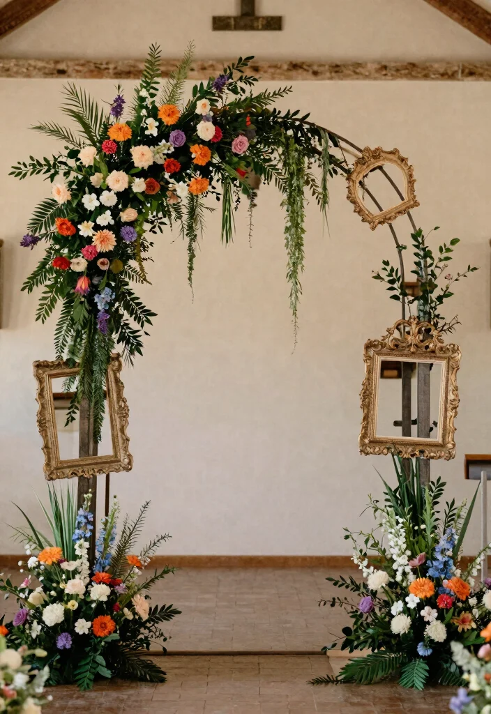 16 Church Wedding Arch Ideas With Timeless Grace 56 16 Church Wedding Arch Ideas With Timeless Grace - 16. Vintage Frames 1