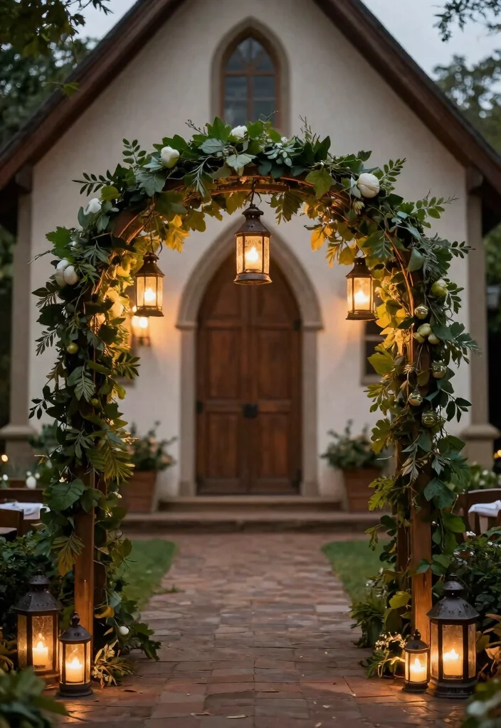 16 Church Wedding Arch Ideas With Timeless Grace 14 16 Church Wedding Arch Ideas With Timeless Grace - 4. Vintage Lanterns 1