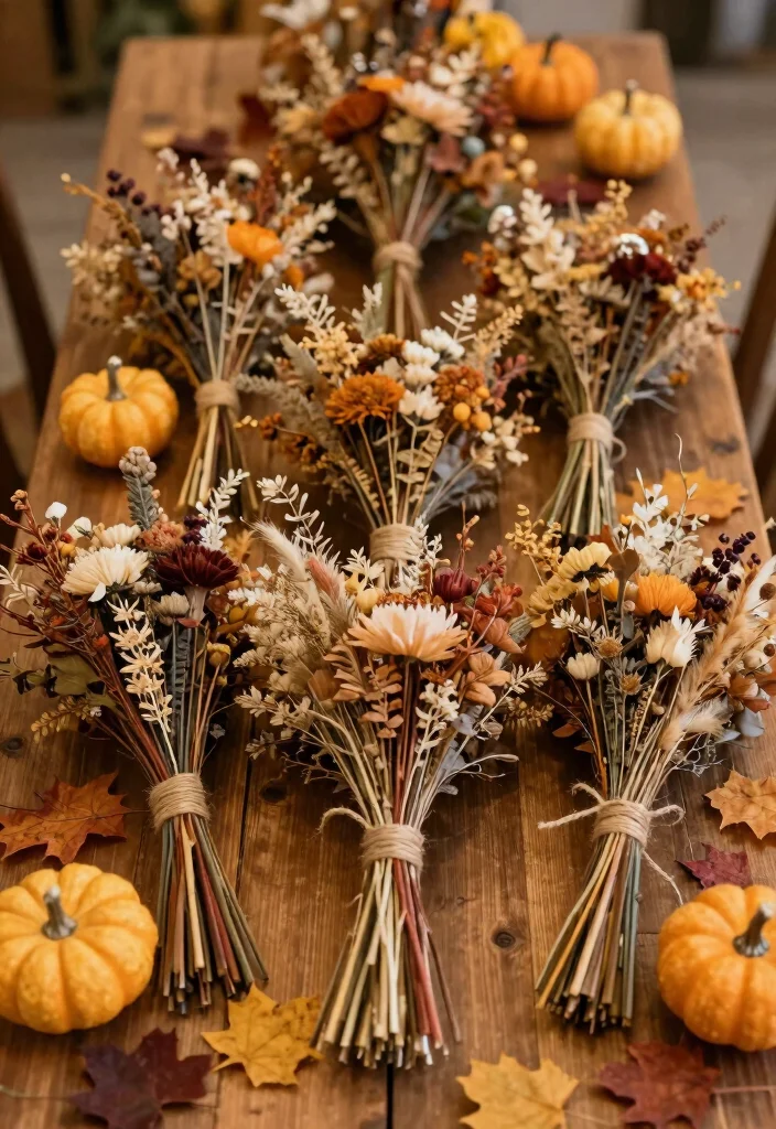 16 Fall Wedding Favors for Guests Ideas With Autumn Touch 50 16 Fall Wedding Favors for Guests Ideas With Autumn Touch - 10. Dried Flower Bouquets 1