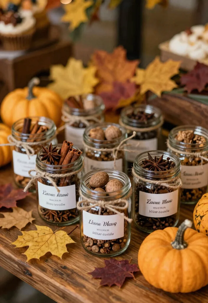 16 Fall Wedding Favors for Guests Ideas With Autumn Touch 66 16 Fall Wedding Favors for Guests Ideas With Autumn Touch - 16. Seasonal Spice Jars 1