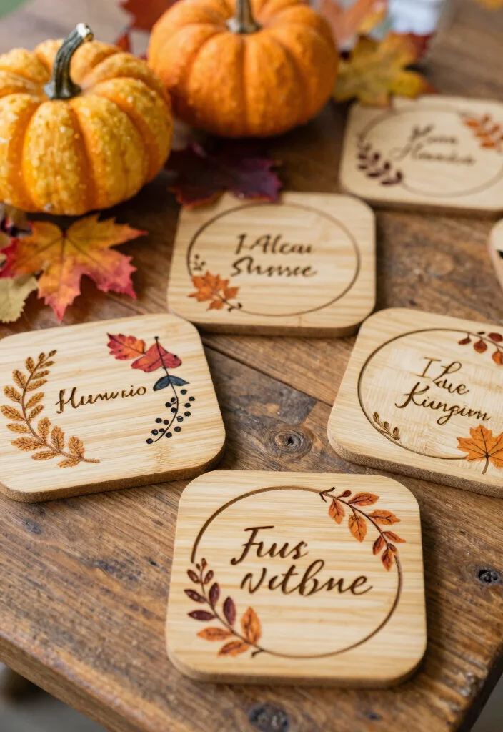 16 Fall Wedding Favors for Guests Ideas With Autumn Touch 38 16 Fall Wedding Favors for Guests Ideas With Autumn Touch - 8. Custom Coasters 1