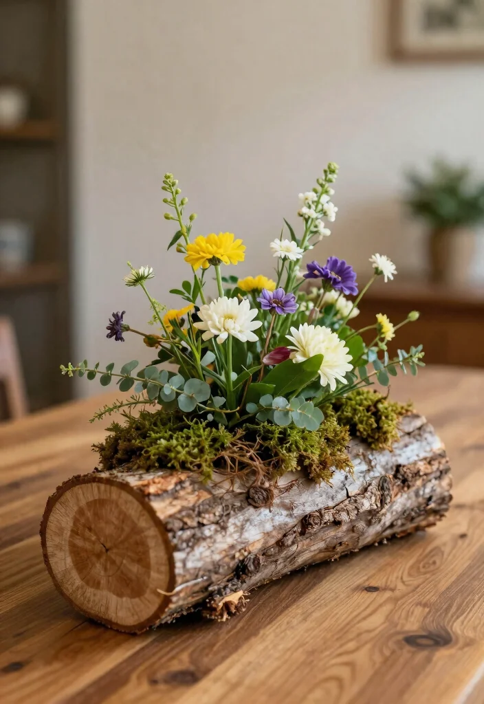 16 Floral Centerpieces Wedding Ideas With Fresh Elegance 63 16 Floral Centerpieces Wedding Ideas With Fresh Elegance - 13. Rustic Log Centerpieces 1