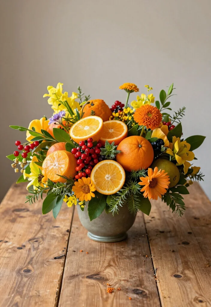 16 Floral Centerpieces Wedding Ideas With Fresh Elegance 49 16 Floral Centerpieces Wedding Ideas With Fresh Elegance - 9. Creative Use of Fruit and Flowers 1