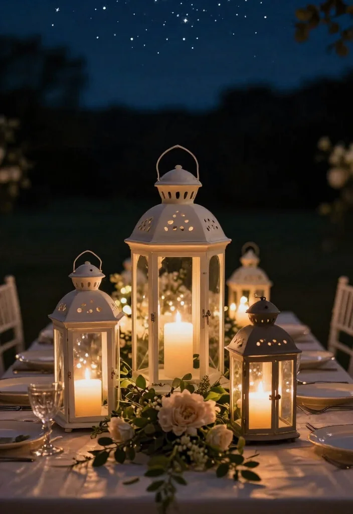 16 Green Wedding Centerpieces Ideas With Natural Vibes 54 16 Green Wedding Centerpieces Ideas With Natural Vibes - 14. Lantern Centerpieces 1