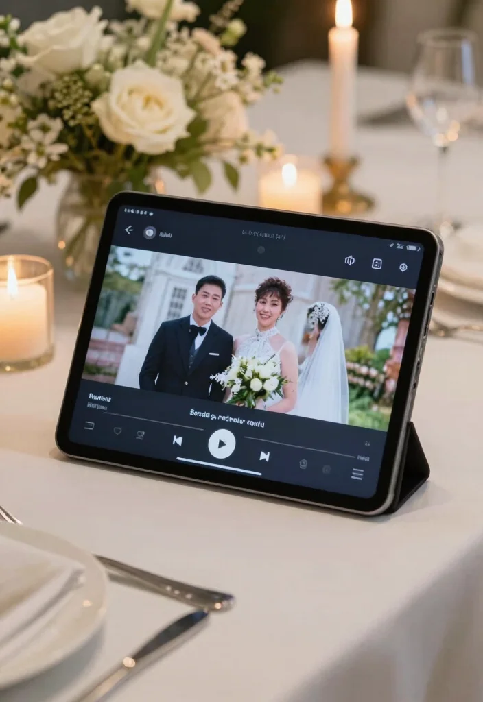 16 Guest Table Decor Wedding Ideas That Impress Instantly 64 16 Guest Table Decor Wedding Ideas That Impress Instantly - 14. Personalized Video Messages 1