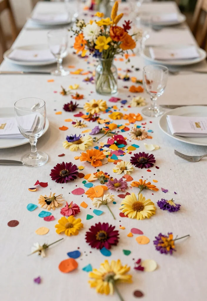 16 Guest Table Decor Wedding Ideas That Impress Instantly 14 16 Guest Table Decor Wedding Ideas That Impress Instantly - 4. Biodegradable Confetti Accents 1