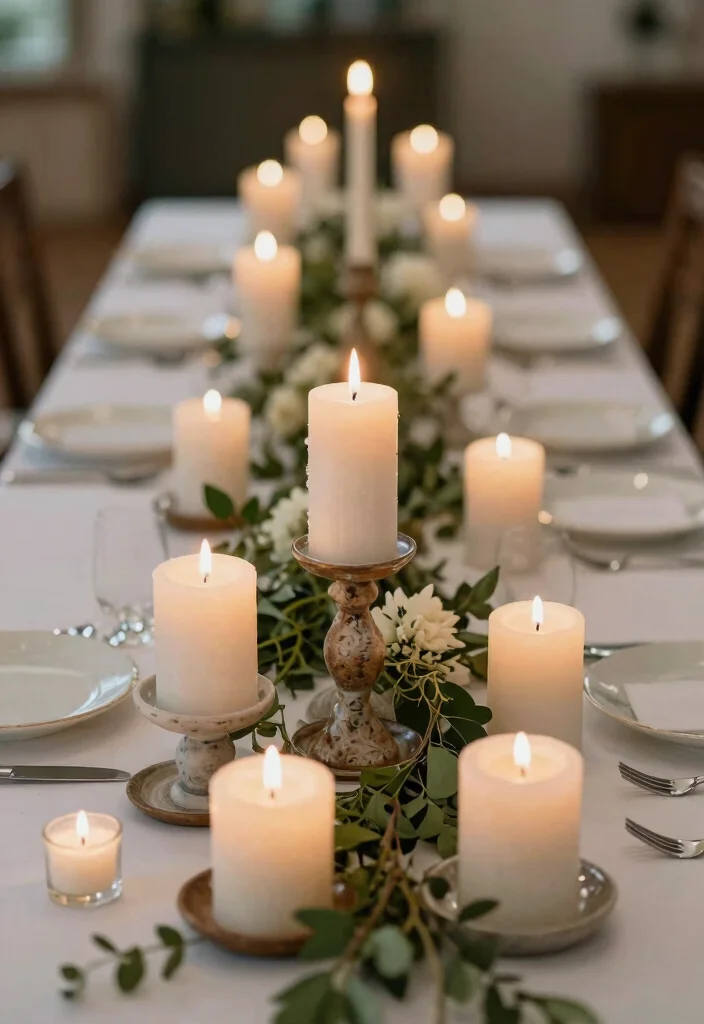 16 Guest Table Decor Wedding Ideas That Impress Instantly 27 16 Guest Table Decor Wedding Ideas That Impress Instantly - 7. Sustainable Candles and Holders 1