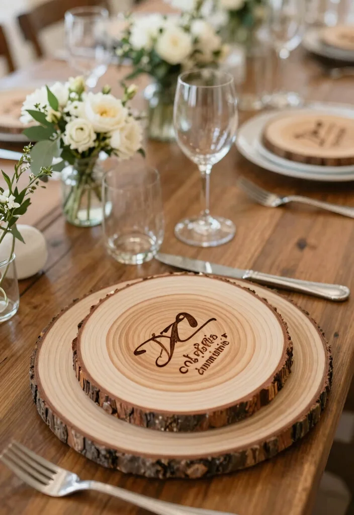 16 Guest Table Decor Wedding Ideas That Impress Instantly 29 16 Guest Table Decor Wedding Ideas That Impress Instantly - 9. Wooden Accents and Place Settings 1