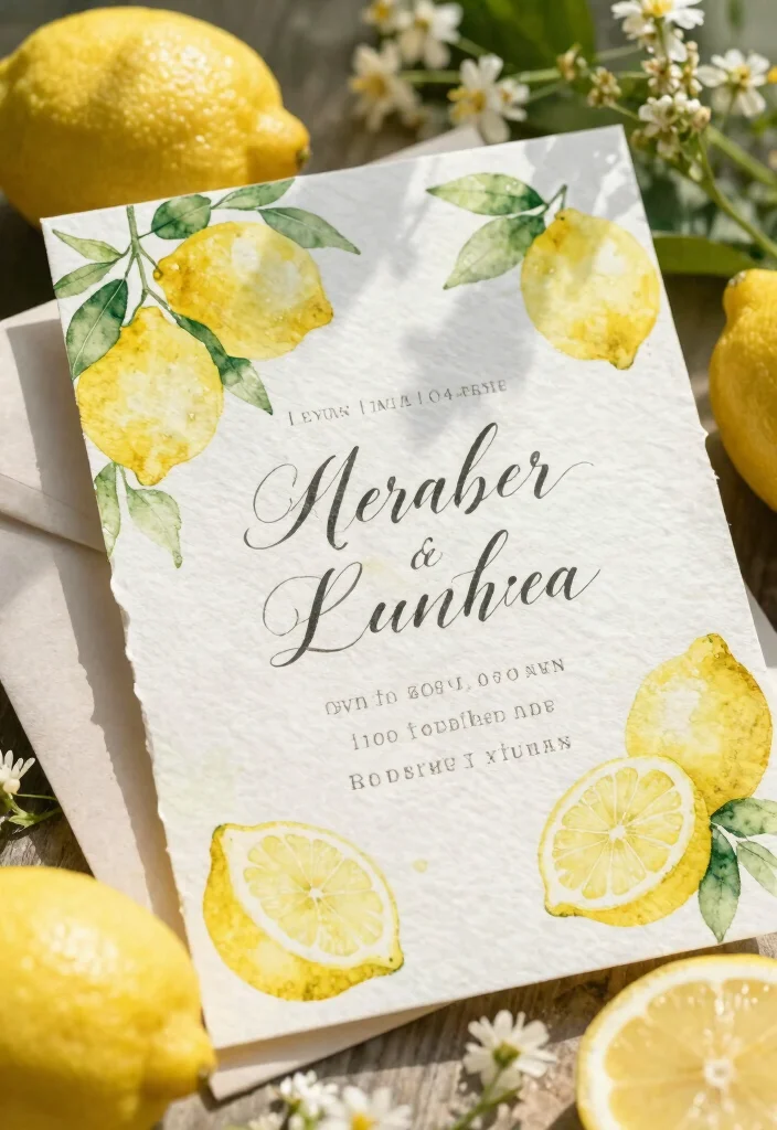 16 Lemon Wedding Invitations Ideas With Fresh Summer Vibes 1 16 Lemon Wedding Invitations Ideas With Fresh Summer Vibes - 1. Watercolor Lemons 1