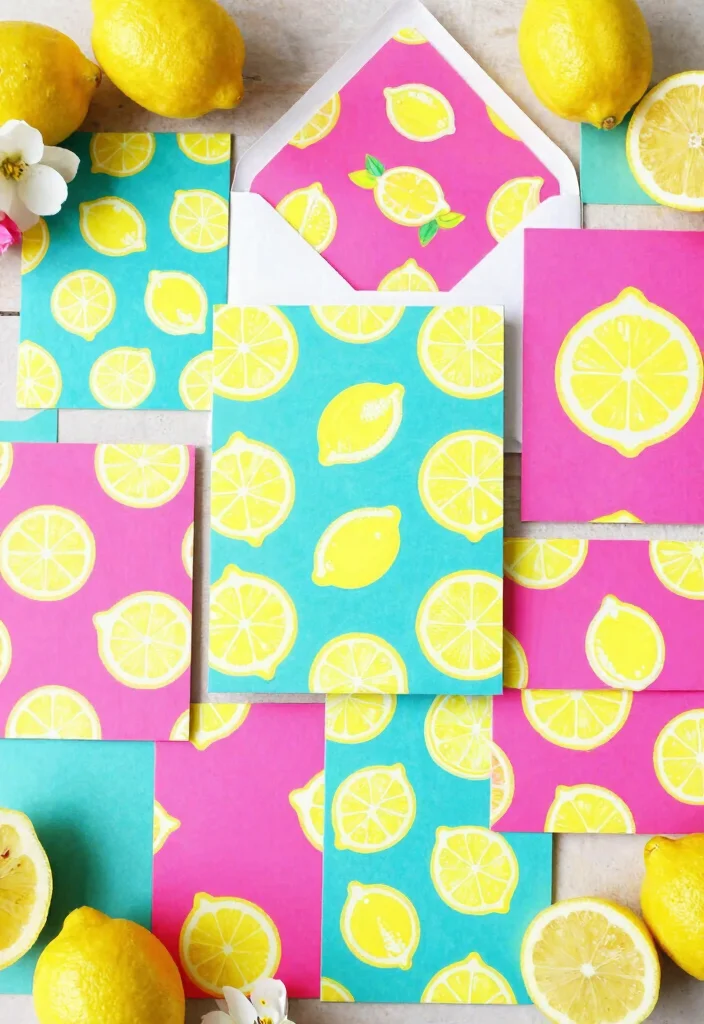 16 Lemon Wedding Invitations Ideas With Fresh Summer Vibes 27 16 Lemon Wedding Invitations Ideas With Fresh Summer Vibes - 7. Bright and Bold Patterns 1