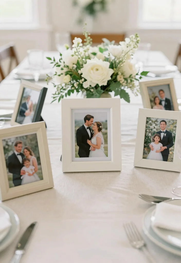 16 Minimalist Wedding Table Decor Simple Centerpieces Ideas That Shine 31 16 Minimalist Wedding Table Decor Simple Centerpieces Ideas That Shine - 11. Personal Touch with Photos 1