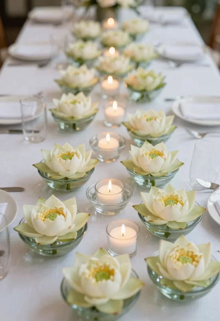 16 Minimalist Wedding Table Decor Simple Centerpieces Ideas That Shine 32 16 Minimalist Wedding Table Decor Simple Centerpieces Ideas That Shine - 12. Floating Floral Centerpieces 1