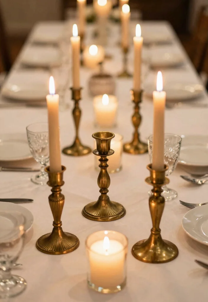 16 Minimalist Wedding Table Decor Simple Centerpieces Ideas That Shine 33 16 Minimalist Wedding Table Decor Simple Centerpieces Ideas That Shine - 13. Warm Vintage Candle Holders 1