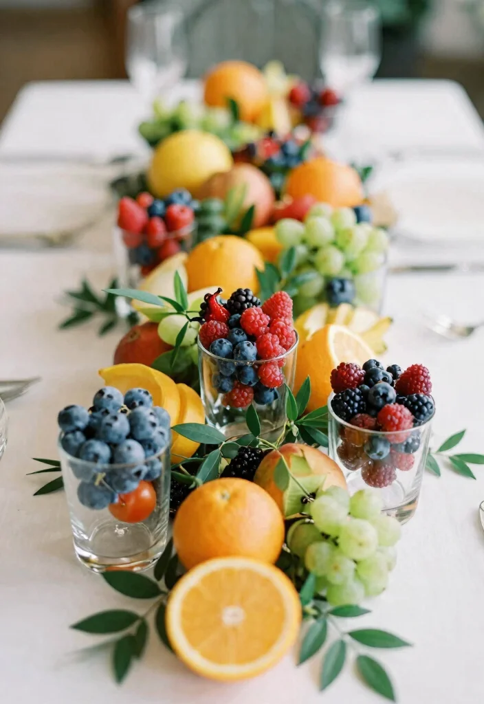 16 Minimalist Wedding Table Decor Simple Centerpieces Ideas That Shine 17 16 Minimalist Wedding Table Decor Simple Centerpieces Ideas That Shine - 7. Creative Fruit Displays 1