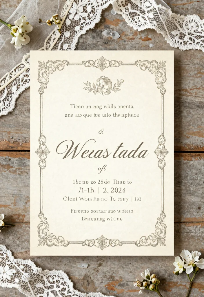 16 Mountain Wedding Invitations Ideas With Scenic Beauty - 13. Vintage-Inspired Designs 1