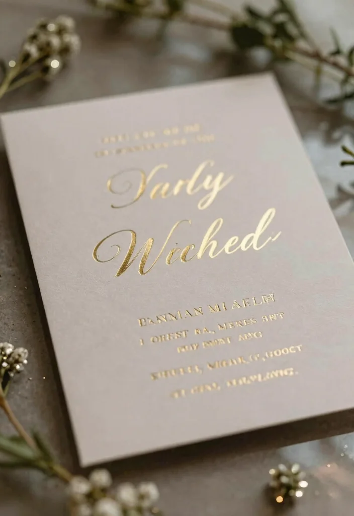 16 Mountain Wedding Invitations Ideas With Scenic Beauty - 15. Foil-Stamped Invitations 1