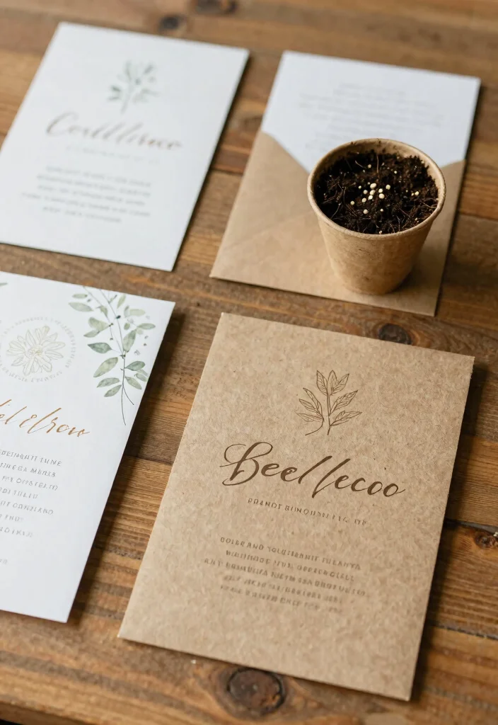 16 Mountain Wedding Invitations Ideas With Scenic Beauty - 4. Eco-Conscious Materials 1