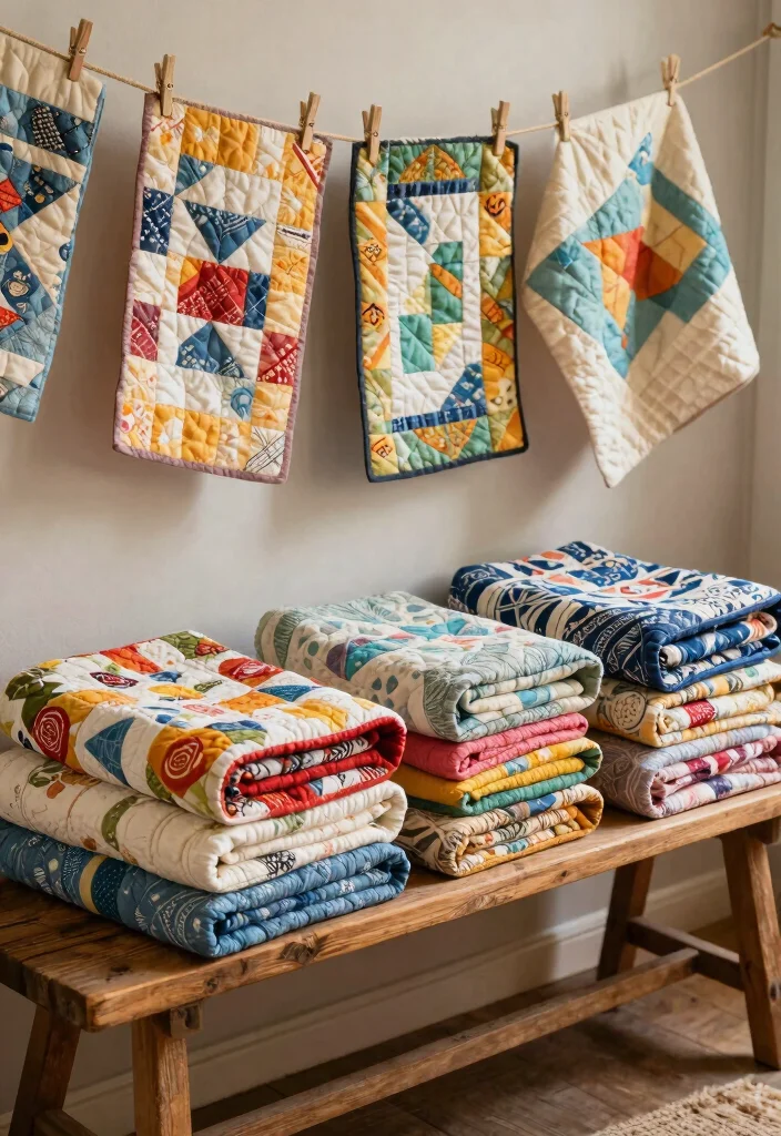 16 Rustic Wedding Party Favors Ideas With Country Charm - 16. Handmade Quilts 1