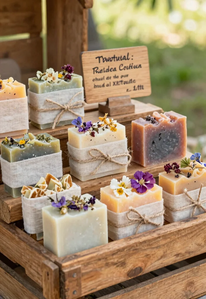16 Rustic Wedding Party Favors Ideas With Country Charm - 2. Handcrafted Soap Bars 1