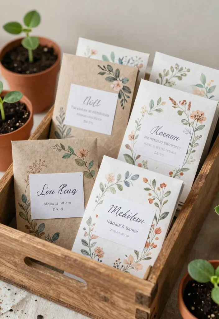 16 Rustic Wedding Party Favors Ideas With Country Charm - 3. Personalized Seed Packets 1