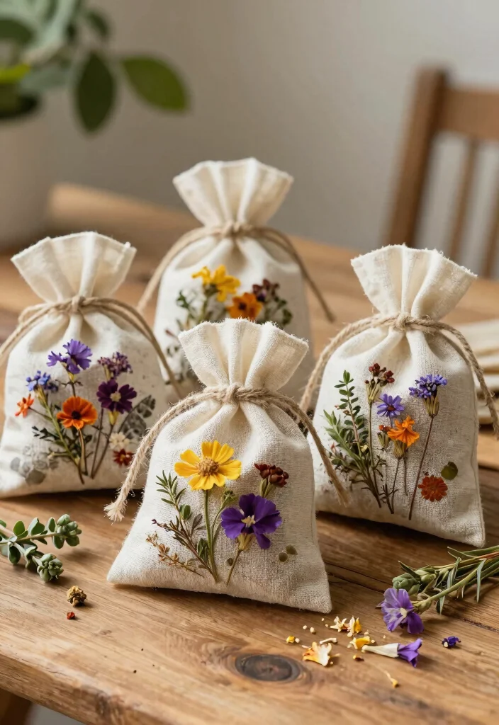 16 Rustic Wedding Party Favors Ideas With Country Charm - 7. Handmade Potpourri Bags 1