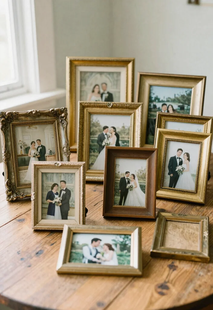 16 Rustic Wedding Party Favors Ideas With Country Charm - 8. Vintage-style Picture Frames 1