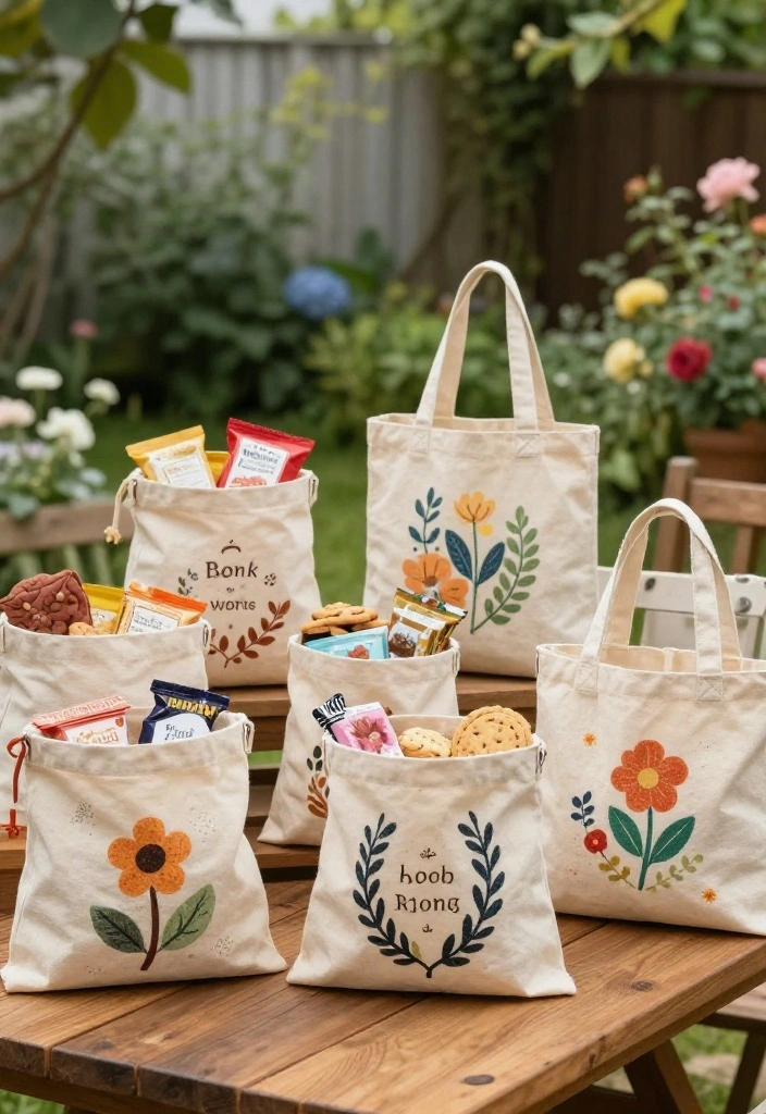 16 Rustic Wedding Party Favors Ideas With Country Charm - 9. Rustic Tote Bags 1