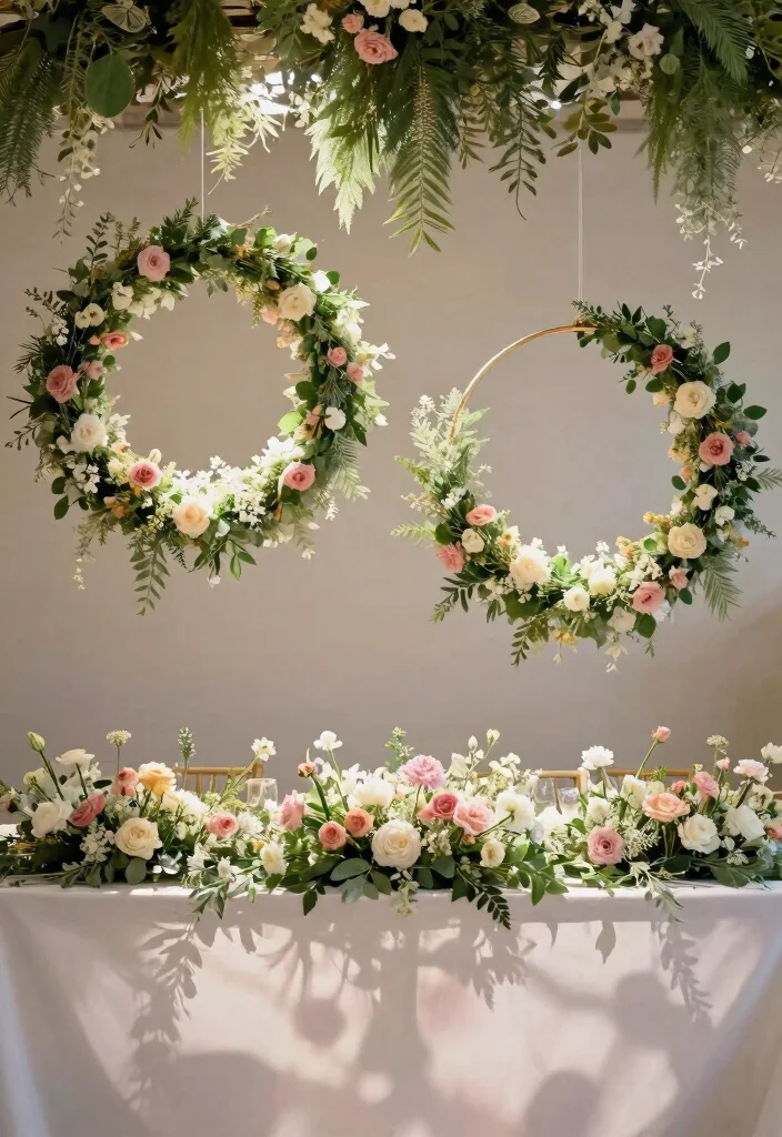 16 Simple Boho Centerpieces Wedding Ideas With Free Spirited Style 53 16 Simple Boho Centerpieces Wedding Ideas With Free Spirited Style - 13. Floral Hoop Centerpieces 1