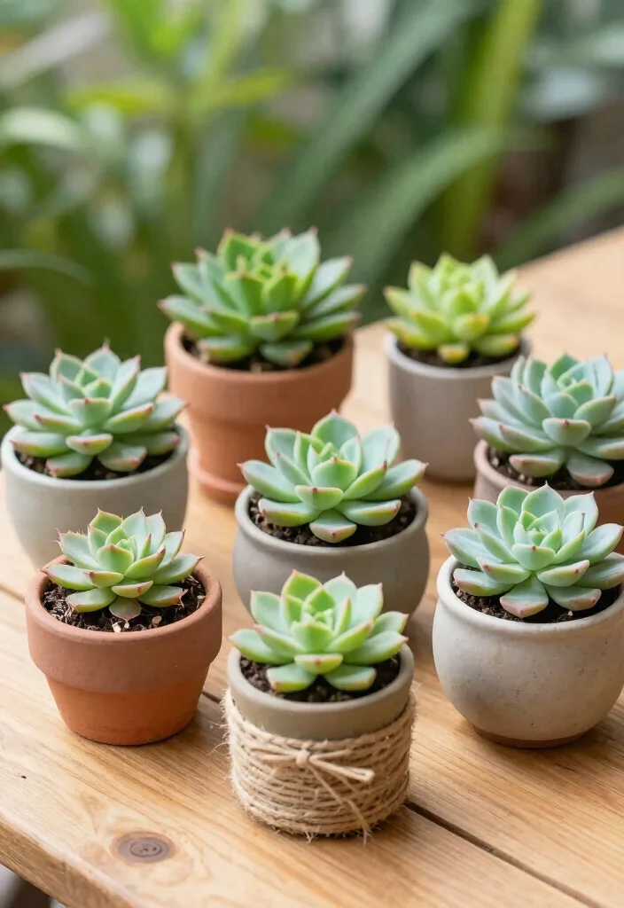 16 Simple Boho Centerpieces Wedding Ideas With Free Spirited Style 12 16 Simple Boho Centerpieces Wedding Ideas With Free Spirited Style - 2. Potted Succulents 1