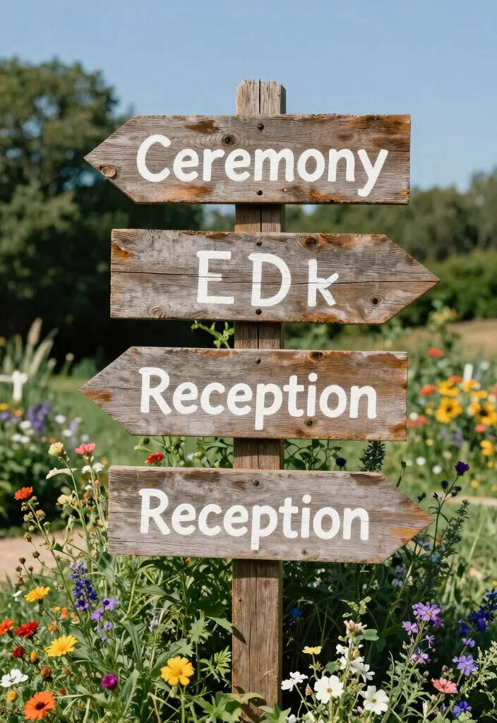 16 Wedding Ceremony Signs Ideas That Guide Beautifully - 1. Reclaimed Wood Directional Signs 1