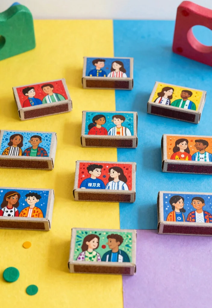 16 Wedding Matchbox Favors Ideas With Vintage Flair - 13. Hand-painted Matchboxes 1