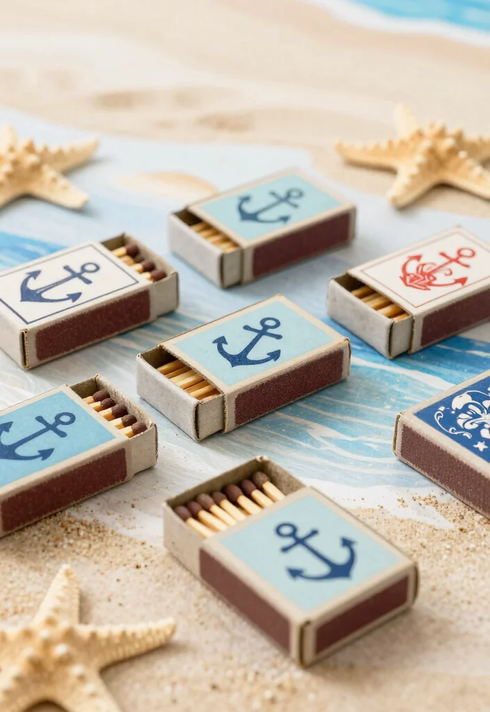 16 Wedding Matchbox Favors Ideas With Vintage Flair - 14. Vintage Nautical Matchboxes 1