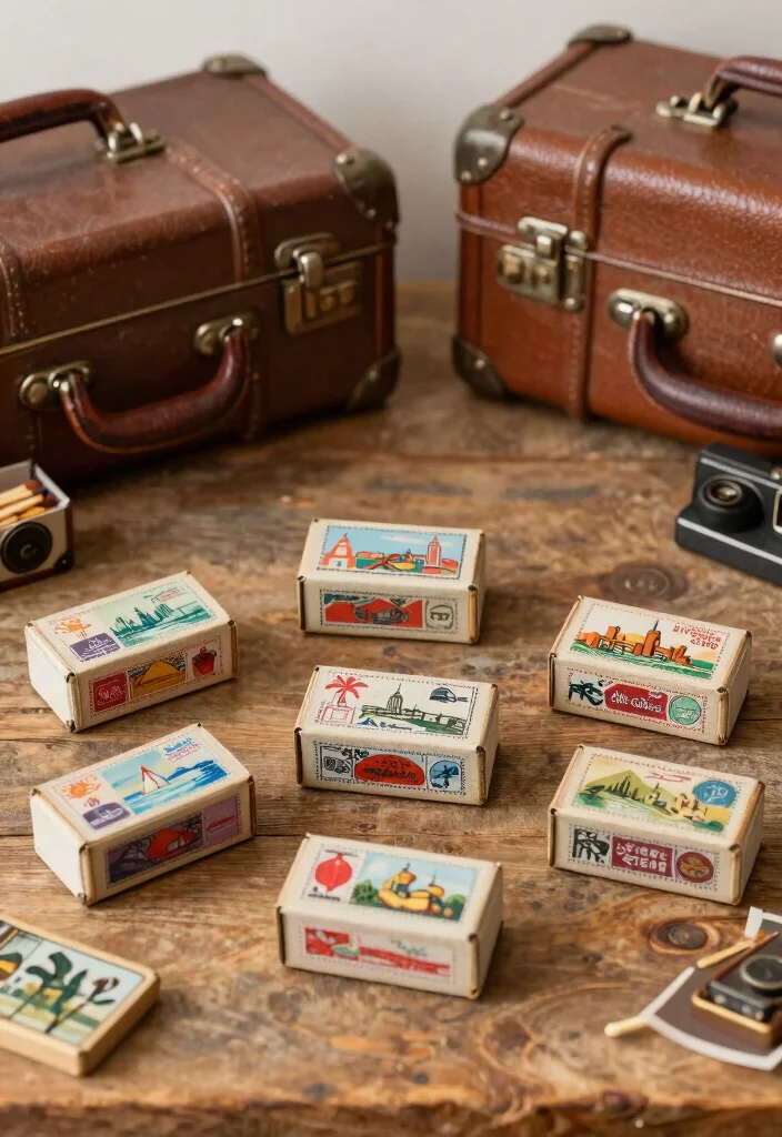 16 Wedding Matchbox Favors Ideas With Vintage Flair - 6. Charming Vintage Suitcase Matchboxes 1
