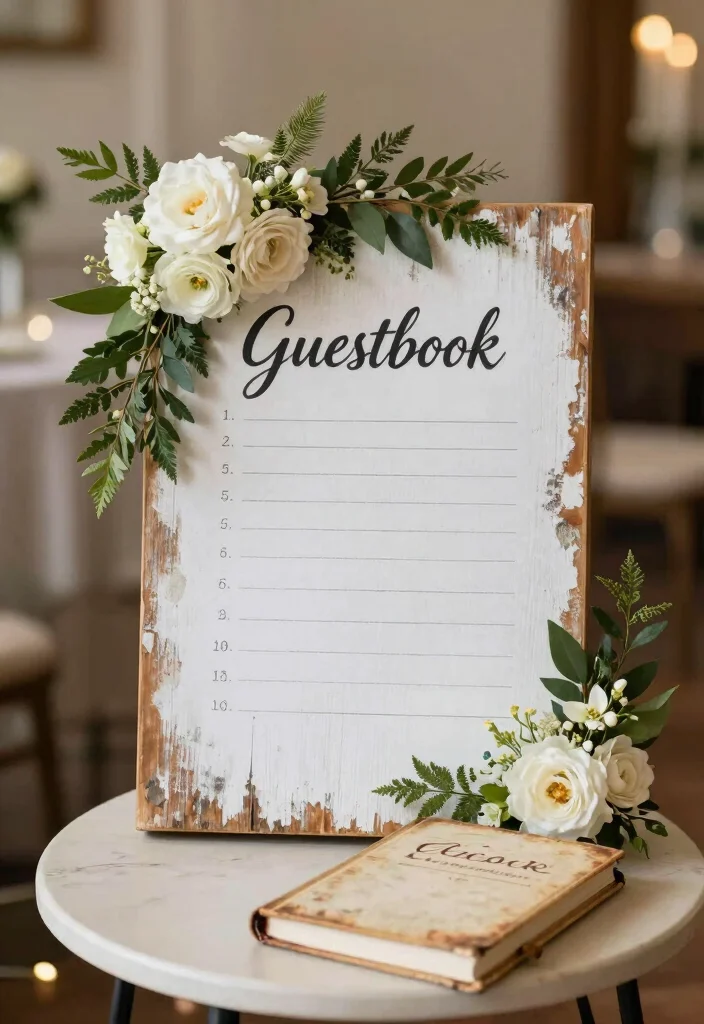 16 Wedding Signs Rustic Ideas With Cozy Charm 51 16 Wedding Signs Rustic Ideas With Cozy Charm - 11. Guestbook Sign 1