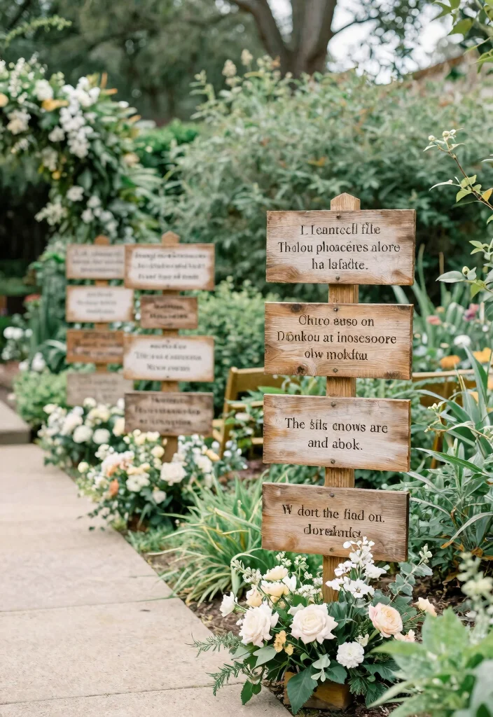 16 Wedding Signs Rustic Ideas With Cozy Charm 53 16 Wedding Signs Rustic Ideas With Cozy Charm - 13. Aisle Signage 1