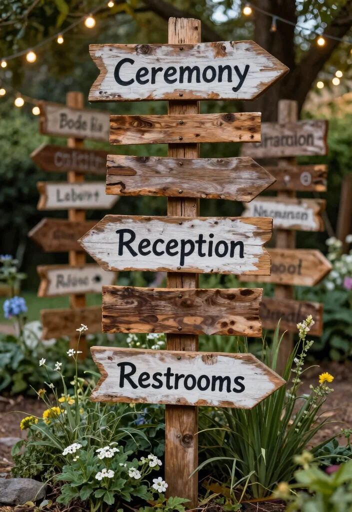 16 Wedding Signs Rustic Ideas With Cozy Charm 12 16 Wedding Signs Rustic Ideas With Cozy Charm - 2. Directional Signs 1